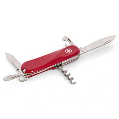 Abbildung von Victorinox Schweizer Taschenmesser Evolution S101, Multitool, Swiss Army Knife mit 12 Funktionen: Feststellklinge, Korkenzieher