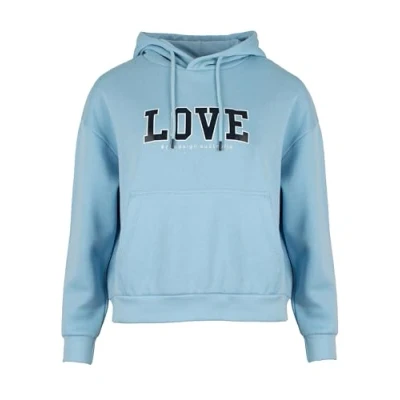 Abbildung von Roadsign Australia Damen Hoodie mit Kapuze und Kordel, Frontprint, aus innen angerauhter Sweatware hellblau M