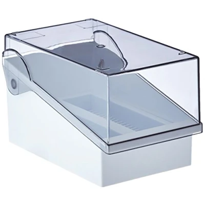 Abbildung von neoLab Polystyrol Objektträger Magazin mit 50 Plätzen, Weiß, 140mm x 82mm 86mm