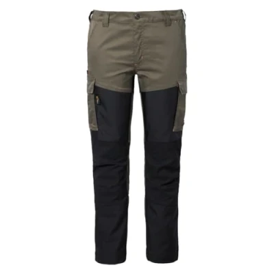 Abbildung von FORSBERG Vildmark robuste Outdoorhose Trekkinghose Arbeitshose aus bi elastischem Gewebe, Ballistic Cordura®, Ultra widerstandsfähig, Farbe:Oliv, Größe:52