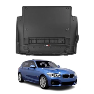 Abbildung von Kofferraumwanne Laderaumwanne kompatibel mit BMW 1er F20 2011 2019 OMAC Premium 3D Schwarz