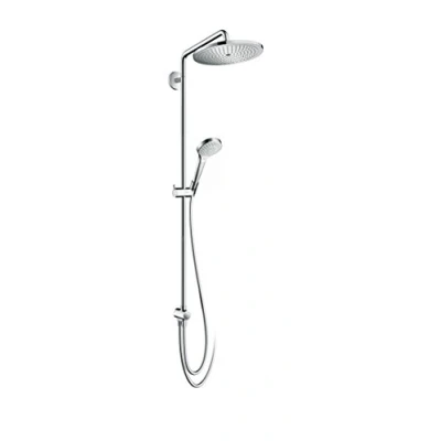 Abbildung von hansgrohe Kopfbrause &quot;Croma Select S&quot;, (Brausestange, Kopfbrause, Handbrause, Handbrausehalterung), 28cm, 1 Strahlart Reno, chrom