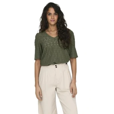 Abbildung von ONLY Onlrosa S/S V Neck Puff Top JRS