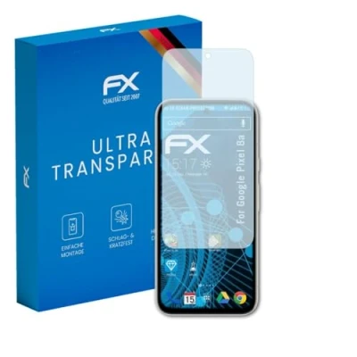 Abbildung von atFoliX Schutzfolie kompatibel mit Google Pixel 8a Folie, ultraklare FX Displayschutzfolie (3X)
