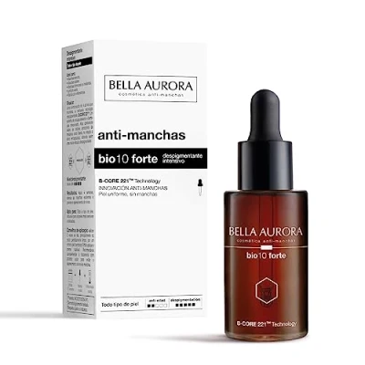 Abbildung von Bella Aurora, PigmentStop bio10forte, Intensivbehandlung gegen dunkle Flecken, Depigmentierungsbehandlung, Serum Flecken im Gesicht, Hautdepigmentierung (Tropfen 30ml)