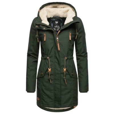 Abbildung von Ragwear Elsie Wintermantel, Damen, Größe: Small, Dark olive