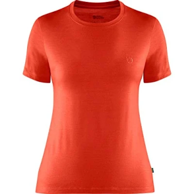 Abbildung von FJALLRAVEN Damen Abisko Wool Ss W Unterhemd, orange (Flame orange), XL
