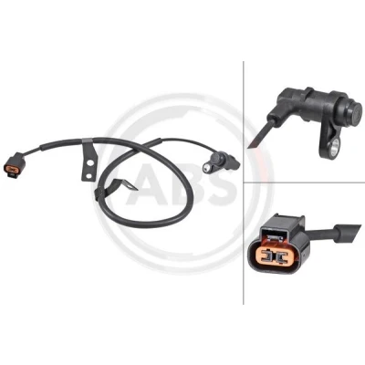 Abbildung von A.B.S. 31974 ABS Sensor 760 MITSUBISHI: L200 / Triton IV Pritsche Fahrgestell, Pickup