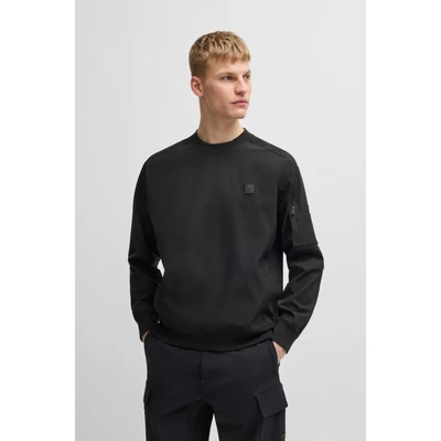 Abbildung von BOSS ORANGE Sweater, mit Logo Badge