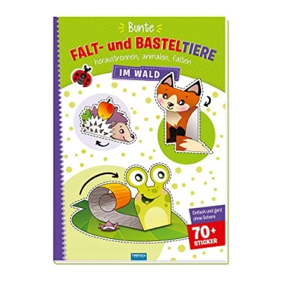 Abbildung von Trötsch Bastelbuch Bunte Falt und Basteltiere Im Wald: Bastelheft Beschäftigungsbuch