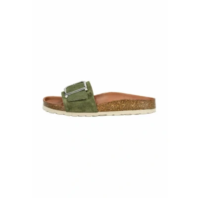 Abbildung von Cosmos Comfort Pantolette flach dunkelgruen, Damen, Größe: 38, Dunkelgruen Schuhe