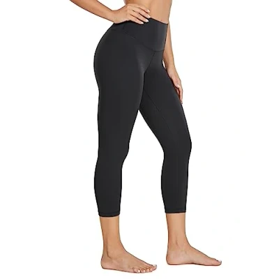 Abbildung von CRZ Yoga Butterluxe Damen High Waist 3/4 Leggings Capri Blickdicht Sport Fitness Sommer Sporthose 53cm Schwarz 40