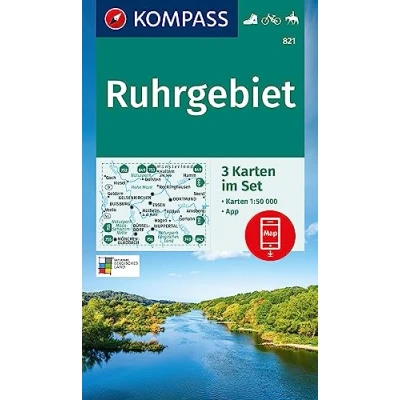 Abbildung von KOMPASS Wanderkarten Set 821 Ruhrgebiet (3 Karten) 1:50.000: inklusive Karte zur offline Verwendung in der App. Fahrradfahren. Reiten.