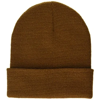 Abbildung von Amazon Essentials Unisex Erwachsene Rippstrickmütze mit Bündchen, Dunkles Kastanienbraun, Einheitsgröße