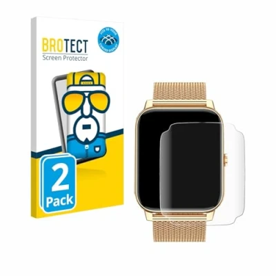 Abbildung von BROTECT 2 Stück Full Cover Schutzfolie für zhizhi Smartwatch P90 1.85&quot; Screen Displayschutz Folie [3D Curved, Kristall Klar]