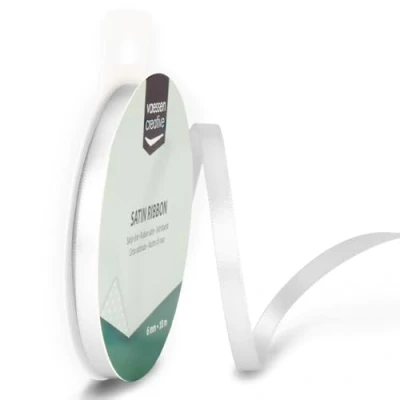 Abbildung von Vaessen Creative Satinband 6mmx10m Weiß