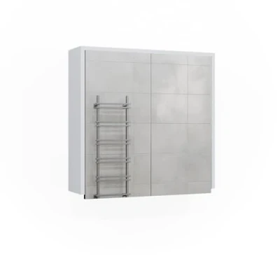 Abbildung von Vicco Badezimmerspiegelschrank Maltin, Weiß/Anthrazit, 60 x cm mit zwei Spiegeltüren