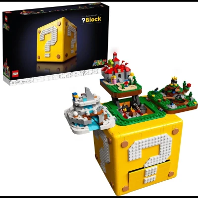 Abbildung von LEGO® Konstruktionsspielsteine Super Mario Fragezeichen Block aus 64