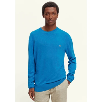Abbildung von Scotch &amp; Soda Essentials Blend Crewneck Strickpullover Iris blue, Herren, Größe: Medium, blue