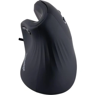 Abbildung von Ergonomique Ergonomische Maus, Maus Anker Vertikal, Vertikale Computermaus, ErgoMouse Cobra, Rechtshänder, Schwarz