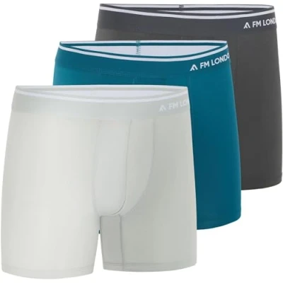Abbildung von FM London 3 PACK Panties, Herren, Größe: XL, Charcoal green grey