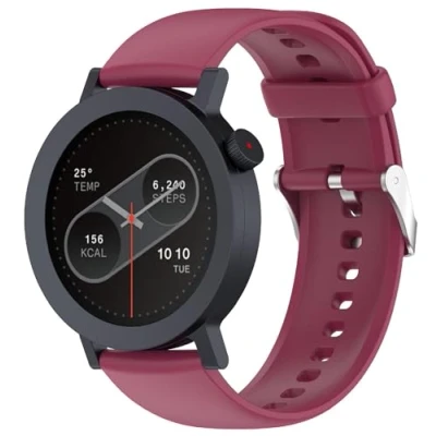 Abbildung von GIOPUEY Armband Kompatibel mit Nothing CMF Watch Pro 2, Weiches Silikon [Verschleißfest] [Atmungsaktiv] Ersatzarmband red