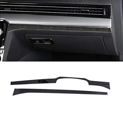 Abbildung von HIGH FLYING für Arteon 2017 2021 / Passat B8 2015 Interieur Mittelkonsole Dekor Schwarz 2 Stück Edelstahl