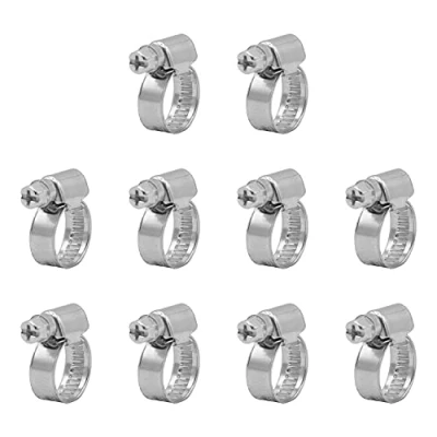 Abbildung von VARIOSAN Schlauchschellen Set 13606, 10 Stück, Spannbereich 16 mm, Bandbreite 9 W4 (Edelstahl / V2A)