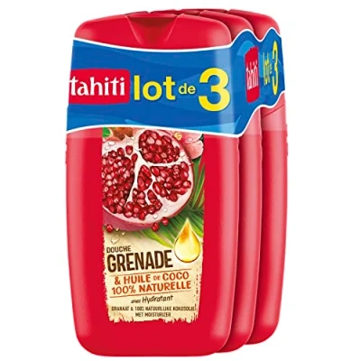 Abbildung von Tahiti Duschgel Granatapfel &amp; Kokosöl Formel auf Basis von Inhaltsstoffen natürlichen Ursprungs 3 x 250 ml