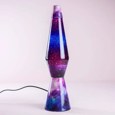 Abbildung von FISURA Lavalampe Galaxy. Mehrfarbige Basis, transparente Flüssigkeit und Lava Glitter. mit Ersatzbirne.Größe:1,5 x 11,5 40 Zentimeter