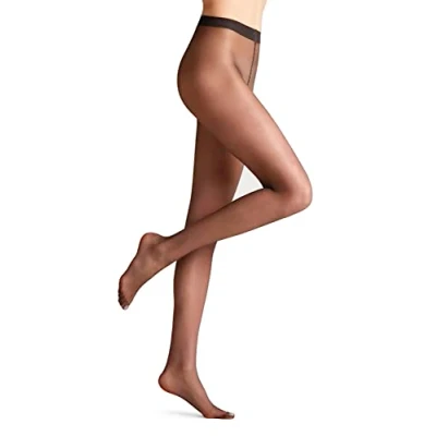 Abbildung von FALKE Damen Strumpfhose Seidenglatt 15 DEN W TI Transparent einfarbig 1 Stück, Grau (Anthracite 3529), XL