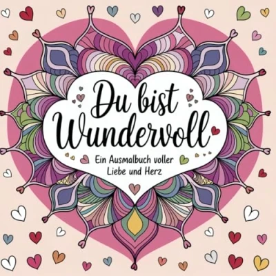 Abbildung von Du bist wundervoll ein Ausmalbuh voller Liebe und Herz