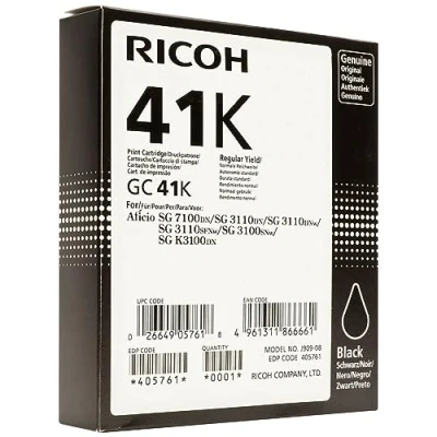 Abbildung von Ricoh GC 41K (405761) Schwarz Druckerpatrone