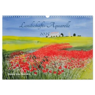 Abbildung von Landschafts Aquarelle 2025 Roswita Ilona Baumann (Wandkalender DIN A3 quer), CALVENDO Monatskalender