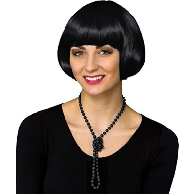 Abbildung von Orlob Damen Perücke kurzer Pagenkopf Karneval Fasching Party schwarz