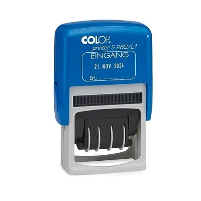 Abbildung von COLOP 105630 Datumstempel Printer S260 Eingang Abdruck Blau