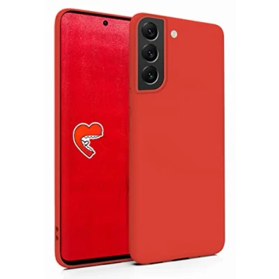 Abbildung von MyGadget Hülle für Samsung Galaxy S22 robuste Silikon Schutzhülle TPU Case Slim Silikonhülle Back Cover Ultra Kratzfest Handyhülle matt Rot