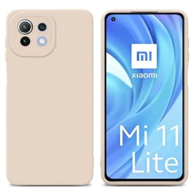 Abbildung von Cadorabo Hülle kompatibel mit Xiaomi Mi 11 LITE (4G 5G) NE Schutzhülle TPU Silikon Case Liquid Design Kameraschutz Slim für in Rosa