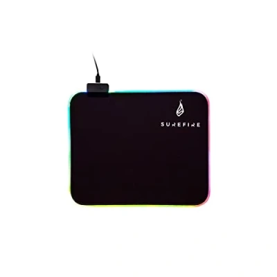 Abbildung von SureFire Silent Flight RGB 320 Gaming Mauspad, mm x 260 3 mm, Mauspad Gaming, wasserabweisend und rutschfest, Mikrotextur Stoffoberfläche, Zubehör, Unterlage