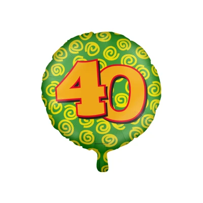 Abbildung von Heliumballon 40 Jahre Party 45 cm