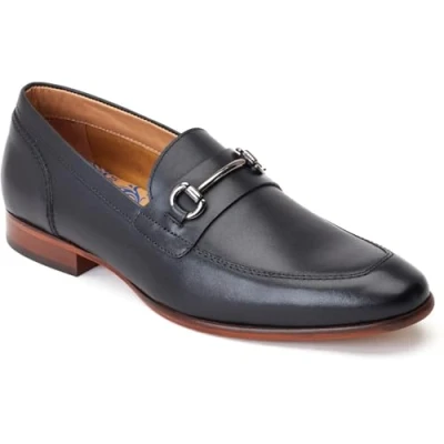 Abbildung von Base London Russo Leder Herren schwarze Mokassins