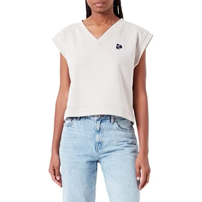 Abbildung von TOM TAILOR Denim Damen Sweatpullunder 1032948, 30224 Cloud Grey Melange, XL