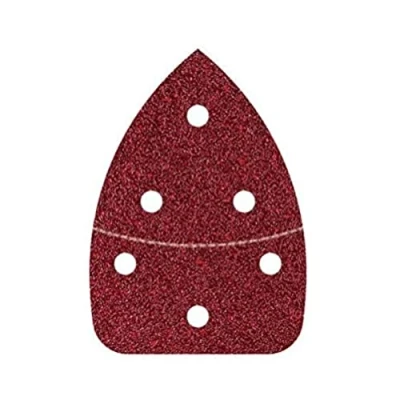 Abbildung von wolfcraft Haft Schleifblätter 98 x 139 mm, Körnung 40 I 3136000 Geeignet für Holz, Metall, Farbe, Kunststoff Dreiecksschleifer oder Multischleifer