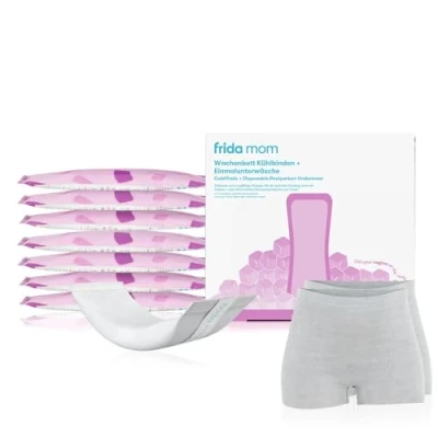 Abbildung von Frida Umstandspanty Mom Wochenbett Kühlbinden + Einmalunterwäsche One Size