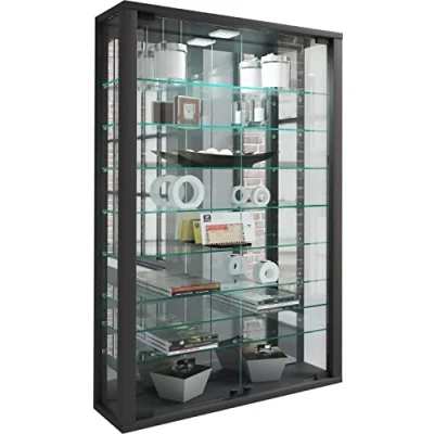 Abbildung von Wandvitrine &quot;Vitrosa Mini&quot; mit Spiegel Schwarz