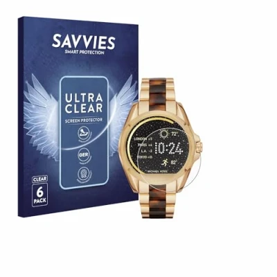 Abbildung von Savvies 6 Stück Schutzfolie für Michael Kors Access Bradshaw/Grayson Displayschutz Folie Ultra Transparent