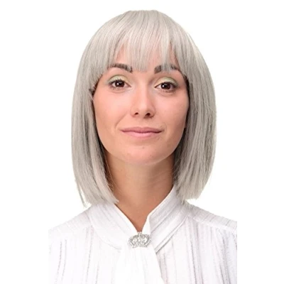 Abbildung von Wig ME UP 7803 51 Sexy Perücke Page Bob Grau Silbergrau Schwarz Mix glatt Frauenperücke Bobfrisur 25 cm