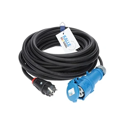 Abbildung von CEE Adapterleitung Kalle Blue SCHUKO Stecker auf Kupplung (30 Meter, 3G 1,5mm²)