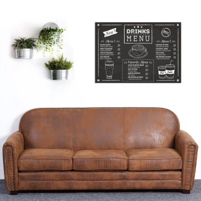 Abbildung von Menzzo Club 3 Sitzer Sofas, Stoff, Vintage, L195 x T84 H85 cm