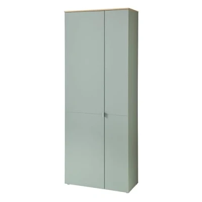 Abbildung von BARI Schuhschrank in Schilfgrün, Artisan Eiche Optik FSC zertifiziert Moderner Garderobenschrank mit viel Stauraum für Ihre Schuhe 78 x 202 38 cm (B/H/T)